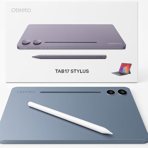 Oteeto TAB 17 Android Tablet, 11-inch Display, 8GB RAM, 512GB Storage, 8000mAh Battery, 5G Wi-Fi, with Keyboard Case & Stylus, Grey
