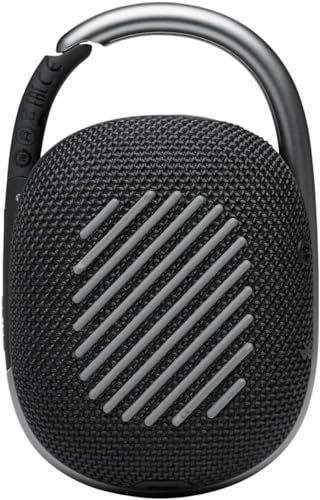 JBL Clip 4 Portable Bluetooth Speaker, 10H Battery, Black, JBLCLIP4BLK (Renewed)