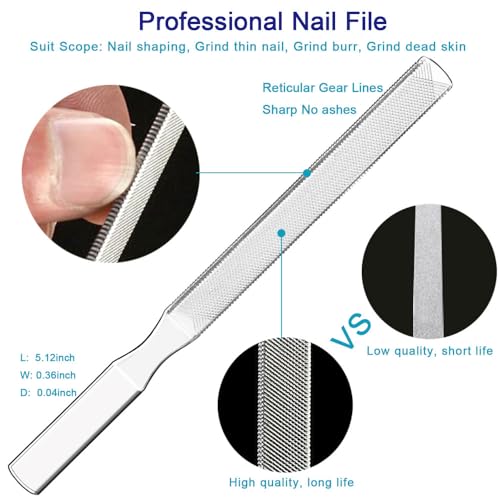 Pingispower Toe Nail Clippers Kit, 8PCS Professional Toenail Clippers for Men & Women, Premium Stainless Steel Surgery Grade Ingrown Toenail Treatment Manicure Tools Kit for Seniors & Thick Toenails