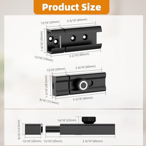 MAKINGTEC Heavy-Duty Slide Lock Latch - 3-Inch Barrel Bolt for Secure Door & Gate Locking | Ideal for Flush or Recessed Installations | Durable Black Hardware, 2-Pack