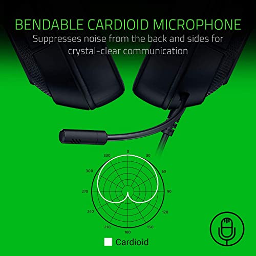 Razer Kraken X Lite Ultralight Gaming Headset: 7.1 Surround Sound - Lightweight Aluminum Frame - Bendable Cardioid Microphone - for PC, PS4, PS5, Switch, Xbox One, Xbox Series X & S, Mobile - Black