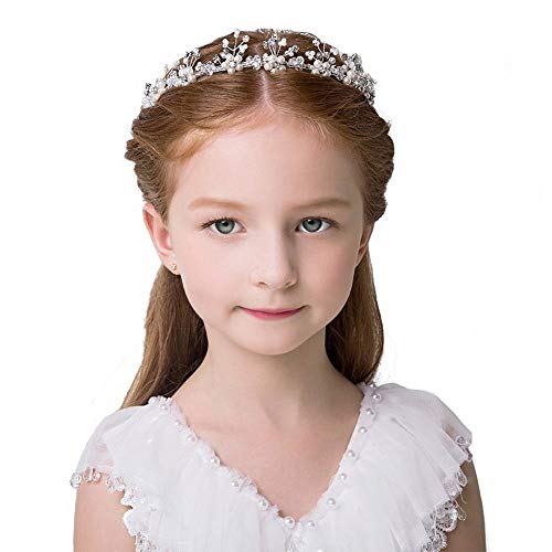 Ideal Swan Wedding Hair Accessory for Girls Flower Ornament Hair Jewellery Hairband Flowers Pearl and Crystal