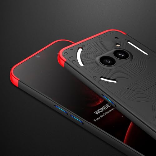 For Nothing Phone 2a / 2a Plus Case, 360 Degree Full Body Hard Plastic Material Protective Back Cover, Detachable Split Slim Fit Shockproof Casing, Anti-Scratch Bumper Mobile Case