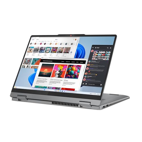 Lenovo IdeaPad 5 2-in-1 14IRU9 Laptop with 14" WUXGA OLED Glossy Touch Display, Core 5 120U, 16GB RAM, 512GB SSD, Integrated Intel Graphics, Backlit Eng-Arb KB, W11, Luna Grey + PEN [83DT006UAX]