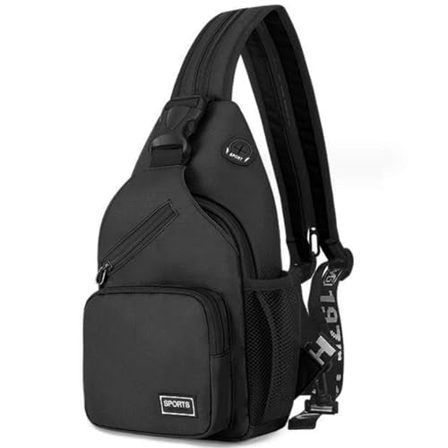 Sagreeny Sling Bag for Women and Men, Sling Backpack Crossbody Bag Versatile Travel Hiking and Working Small Backpack Hiking Daypacks Water-resistant, Travel Shoulder Bag Chest Bag for College, Black