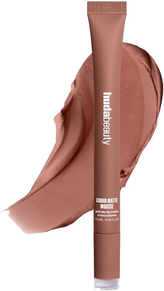 Huda Beauty Liquid Matte Mousse (Warm Brown,7.5ml) Matte Finish, Liquid Formula - Mocha Mauve