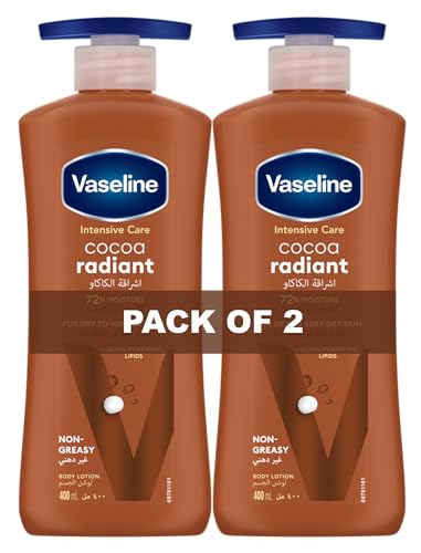 Vaseline Cocoa Radiant Body Lotion, 2 X 400ml