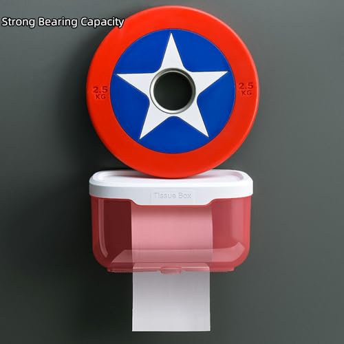 Toilet Paper Holder Wall Mount,Wall Mounted Tissue Box, Waterproof Paper Holder Bathroom Roll Holder, Bathroom, Kitchen（black）