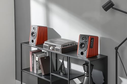 Edifier R1700BT Bluetooth Bookshelf Speakers - Active Near-Field Studio Monitors - Powered Speakers 2.0 Setup Wooden Enclosure - 66w RMS