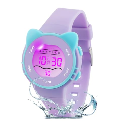 Kids Digital Watches for Girls Boys, Waterproof Watches for Kids with Alarm Stopwatch, Cute Watch, Kids Present for Girls Boys Ages 5-13