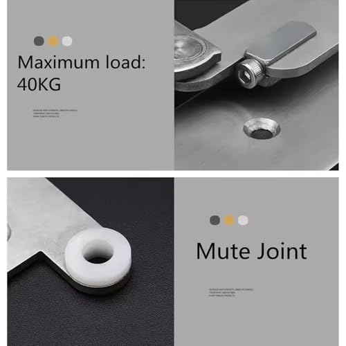 SUZLAZYR Barn Door Hardware Kit, 180Â° Folding Flat Door Accessories, Smoothly & Quietly, Expansion Wardrobe Partition Door Hardware Connector Accessories,18mm left open