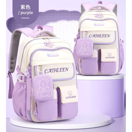 SKY VIEW Kids Backpack Girls And Boys Side-opening Refrigerator Lightweight Elementary Schoolbag Cute Cartoon Bear Large Capacity School Laptop Bookbags For Teens Students