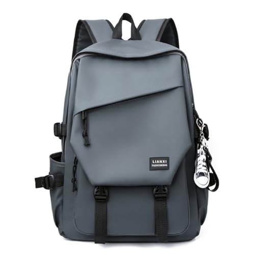 Simcoo Men Laptop Backpack Business Daypack Boy College School Bag Waterproof Rucksack Teacher Travel Bags （Grey)）