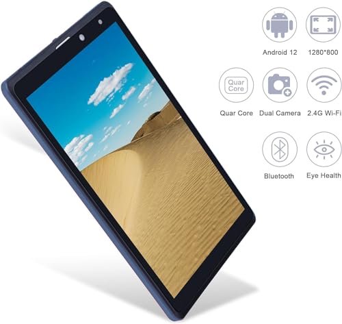C idea Smart Tablet Android 8-Inch IPS Screen 5G LTE Single SIM WiFi,CM835 Kids Tab Zoom Supported Tablet PC with Pre-installed Tempered Glass and Flip Case Cover (Blue)