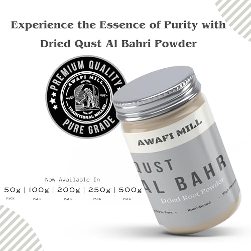 AWAFI MILL Qust Al Bahri Powder - White Costus Powder with utta kimbhuja, jatamanshi, and sugandha manjishtha (Bottle of 50 gram / 1.7 Oz)