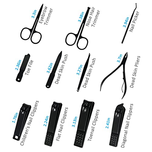 NALACAL Manicure Set Professional Nail Clipper Kit-25 Pieces Stainless Steel Manicure Kit,nail Care Tools With Luxurious Travel Case