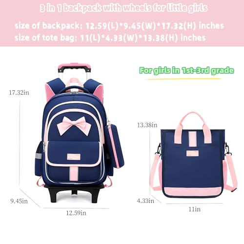 MITOWERMI Unisex Child 2729 6 Wheels Trolley + Backpack Sets