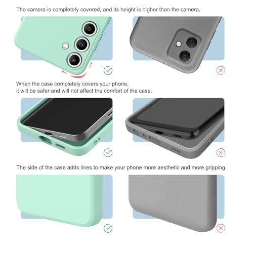 Soft Silicone Cases for Samsung Galaxy S25 Plus Cover,[Military Grade Drop Protection] [Anti-Scratch Microfiber Lining] Shockproof Slim Cover for Samsung Galaxy S25 Plus (Light Green)