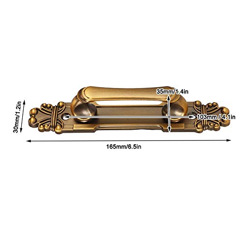 2Pcs/Set European Style Door Handle, Antique Door Pull Handle, Metal Sliding Door Handle for Cabinet Hardware Drawer Cupboard Accessory
