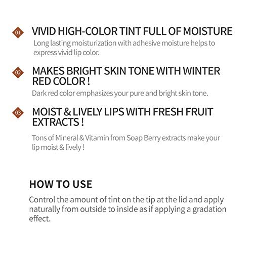 Etude House Dear Darling Water Gel Tint #16 Pk004 Ice Cream, 4.5G, Pk004 Red Bean Red
