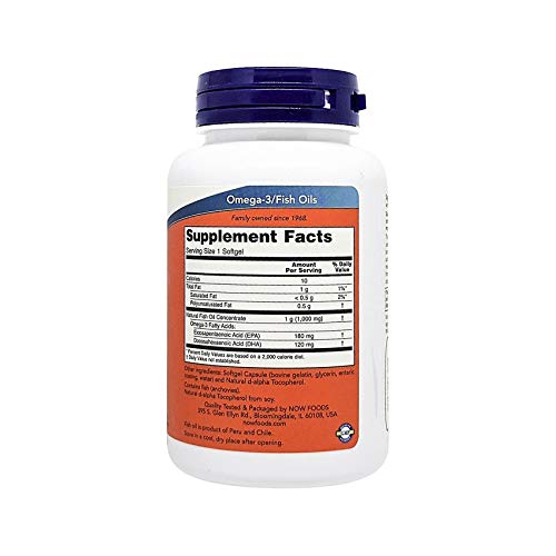 NOW Foods Omega-3 1000 mg Enteric Coated/Deodorized 90's Softgels