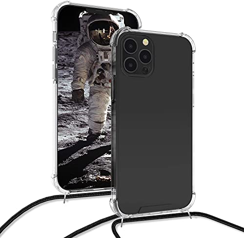 ELECDON- Cases Cover with Lanyard Strap Cord Chain for iPhone 12 Pro Case, Mobile Phone Crossbody Necklace Stylish Hang Holder for iPhone 12/12 Pro Easy to Carry Crossbody Phone Bumper