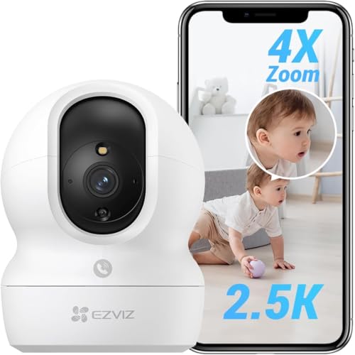 EZVIZ Security Camera CP1 Pro, 4MP CCTV Camera for Home, 360° Indoor Camera, Baby Monitor with Color Night Vision, Human Shape & Loud Noise Detection with Auto-Tracking, Two-Way Audio, Dual-Band Wi-Fi