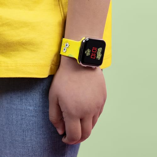 Spongebob Squarepants Boy's Digital Quartz Watch with Silicone Strap SGB4134