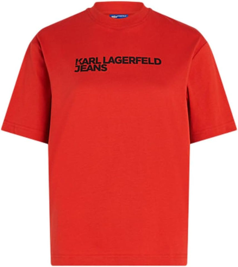 Women's Klj Regular Sslv Tee T-Shirt - Pompeian Red.