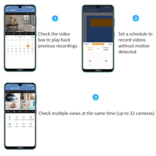 Tapo TP-Link Mini Smart Security Camera, Indoor CCTV, Works with Alexa&Google Home, No Hub Required, 3MP(2304 × 1296) High Definition, 2-Way Audio, Night Vision, SD Storage, Device Sharing( C110)