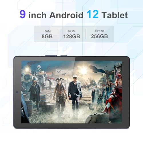 C Idea 9-Inch Android 12 Tablet, 8GB+256GB, 5+8MP Camera, 4G SIM Card Slot, 5G WiFi, GPS, 8000mAh Battery, CM925 (Gray)