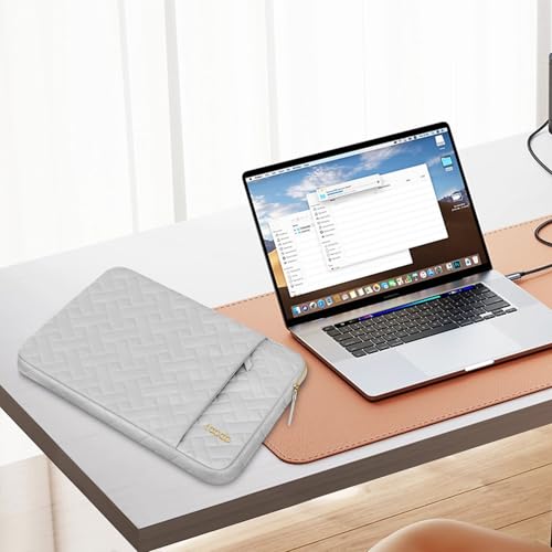 Lacdo Laptop Sleeve Case for 15 inch New MacBook Air M4 A3241 2025, M3 A3114, M2 A2941 2024-2023, 15 inch MacBook Pro A1990 A1707, Dell XPS 15 Plus Computer Laptop Bag with Accessory Pocket, Gray