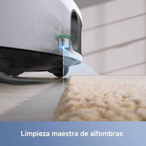 Mova E30 Ultra Robot Vacuum Cleaner and Mop with Automatic Emptying and Self-Cleaning of the Wiper, 7000Pa Suction Power, 10.5 mm Wiper Lift, Ultrasonic Carpet Detection