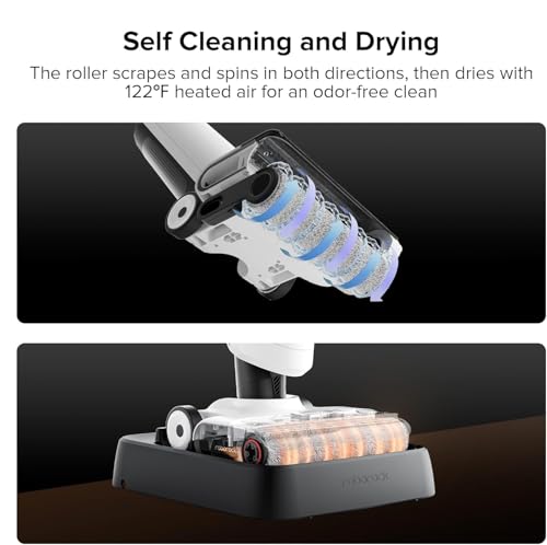 Roborock Flexi Lite Wet Dry Vacuum Cleaner Cordless, Lightweight Vacuum Mop with 17000 Pa Suction, 180° FlatReach Design, Self-Cleaning and Hot Air Dry Floor Cleaner for Mopping Hard Floors