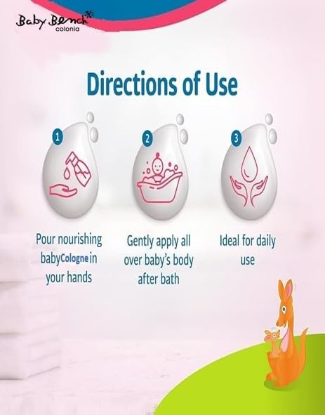 Baby Bench Colonia POPSICLE COLOGNE | Perfume for Babies, Gentle & Safe, Mild Fragrance | Long-lasting Moisture & Delicate Fragrance | Safe for Mother's Hands & Baby's Skin 200 ml - (Pack of 3).