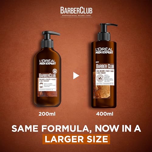L'Oreal Men Expert Barber Club 3-In-1 Beard, Hair & Face Wash, 200 Ml