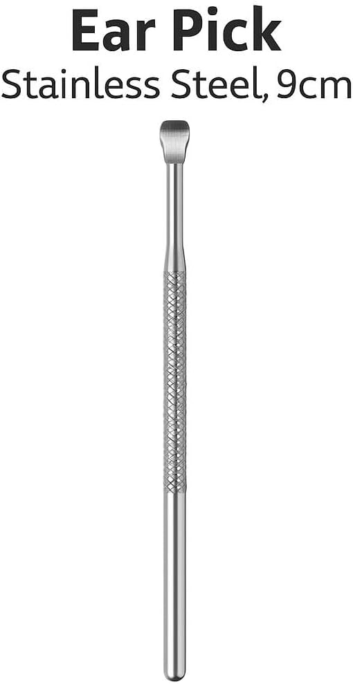 Fitto Stainless Steel Ear Pick 9cm - Reusable Ear Cleaner Earwax Removal Spoon Curette for Safe Ear Hygiene