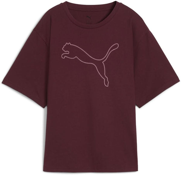 womens HER Relaxed Graphic Tee Ruby Shimmer T-Shirt - Ruby Shimmer
