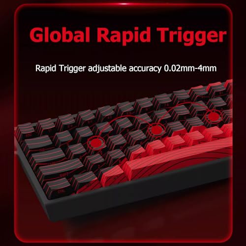 Hyekit MADLIONS MAD 60 HE RGB 60% Wired Magnetic Switch Mechanical Gaming Keyboard with Adjustable Actuation, Rapid Trigger Mode, Side Print Keycaps, 16 Million Colors RGB Lighting, for PC/Mac, White