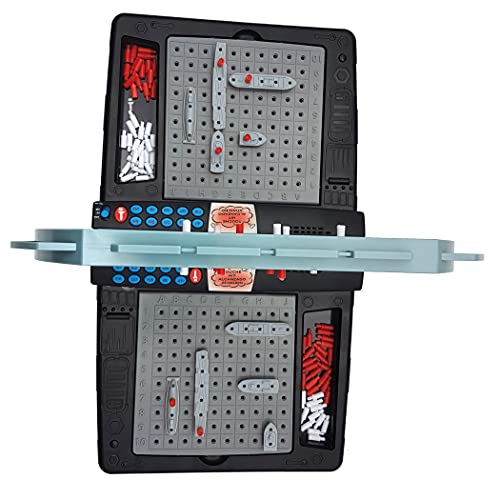 LEXIBOOK GT2800i1 Talking Sea Battle (French, English, Spanish, Portuguese), Electronic Board Game 1 or 2 Players, Interactive, Light and Sound Effects, Strategy, batteriy Operated, Grey/Black
