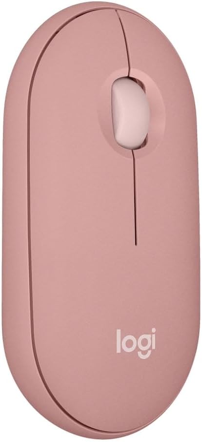 Logitech Pebble 2 Combo, Wireless Keyboard and Mouse, Quiet and Portable, Customisable, Logi Bolt, Bluetooth, Easy-Switch for Windows, macOS, iPadOS, Chrome, ARA Layout - Graphite - Pebble 2 Rose