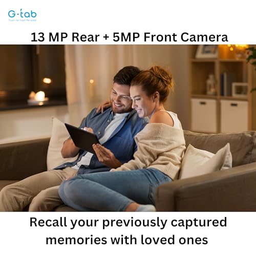 G-Tab T11 Tablet/10.1 Inches IPS Screen/Octa Core 1.6GHz Processor/6580mAh Battery/4G Dual SIM/4GB RAM  128GB ROM/5MP Front흳 Rear Camera/Includes- Touch Pen/OTG/Tempered Glass/Flip Cover (Blue)