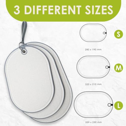 BIGTHREE Chopping Board Set with Storage, 3 Piece Wheat Straw Cutting Board Set, Thick Chopping Board for Meat Veggy Fruit Food, Easy Grip Handle, Cutting Tool Kitchen Cook Supplies