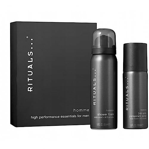 Rituals - Homme Gift Set for Men: Bath Foam 50 ml + Deodorant Spray 50 ml
