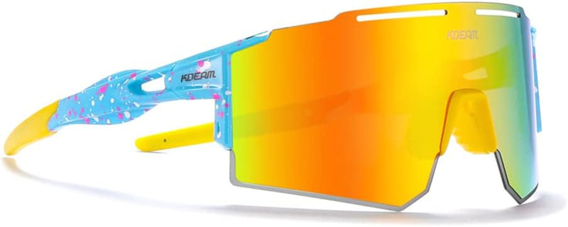 RINKUOLYO Sports Polarized Sunglasses for Men and Women Viper Sunglasses for Cycling Running Driving, M