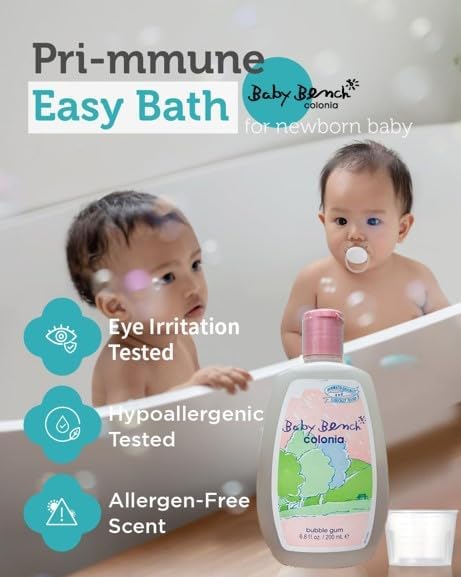Baby Bench Colonia BUBBLE GUM COLOGNE | Perfume for Babies, Gentle & Safe, Mild Fragrance | Long-lasting Moisture & Delicate Fragrance | Safe for Mother's Hands & Baby's Skin 200 ml - (Pack of 3).