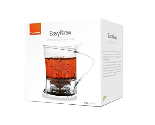 TEAXPRESS EasyBrew, Loose Tea Maker (Transparent, 450ml)