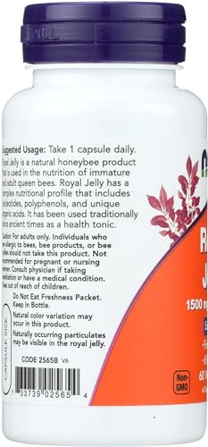 Now Foods Royal Jelly 1500Mg Caps. 60'S Freeze Dried