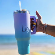 Lilo 40oz /1200ml Tumbler with Straw and Lid Vacuum Insulated Stainless Steel Travel Tumblers Cup Holder Friendly, Leak Proof Reusable Water and Coffee Tumbler for Hot & Cold Drinks (Lavender Moss)
