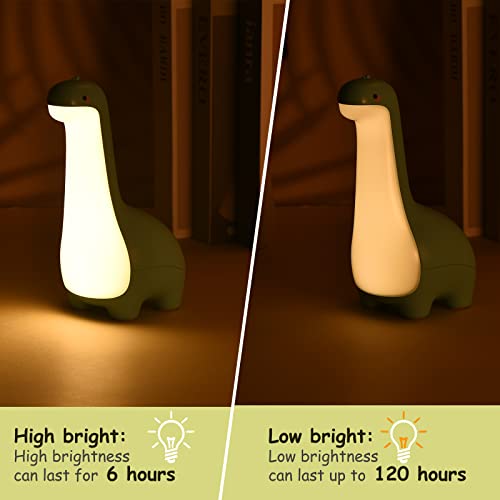 ligitive Dinosaur Night Light for Kids, Cut Light for Baby Room and Toddler, Portable Night Light for Kids Room, Rechargeable Animal Lights Decoration for Girls and Boys, Kawaii Lamp